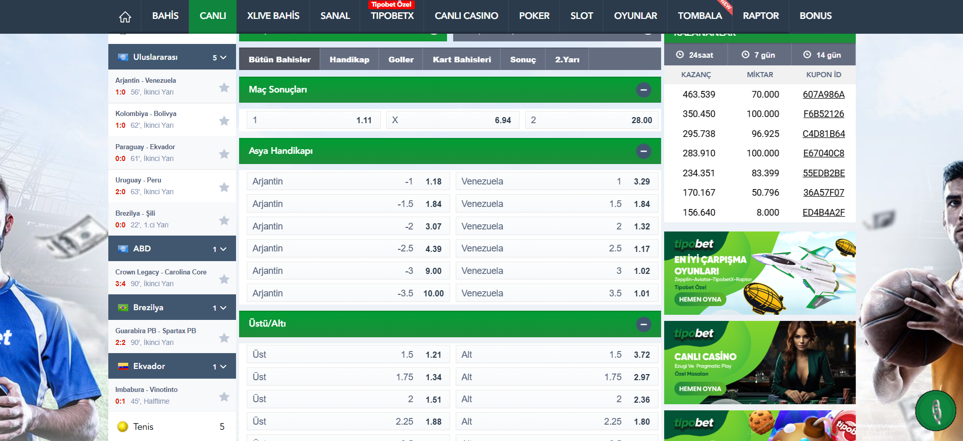 Tipobet Canlı Bahisler ile Kazancın Keyfi