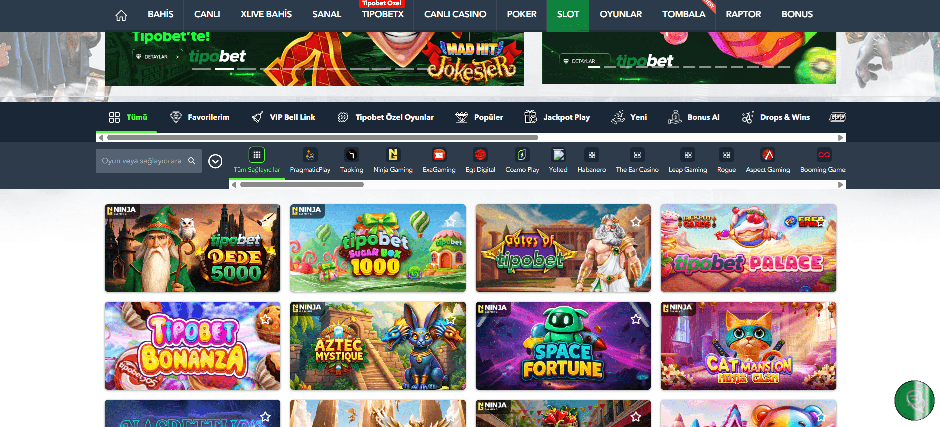 Tipobet Slot Çeşitleri: Eğlenceli ve Kazançlı Oyunlar