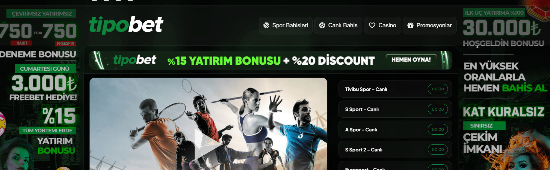 Tipobet’te Canlı Yayın